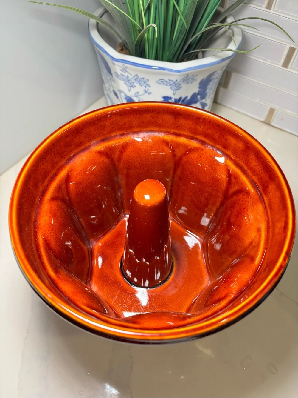 Vintage Williams Sonoma Monkey Bread Mold Brown Glazed Ceramic Baking Pan 8